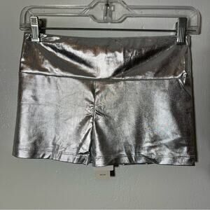 NWT iEFiEL Silver Booty Shorts. Girls Size 14
